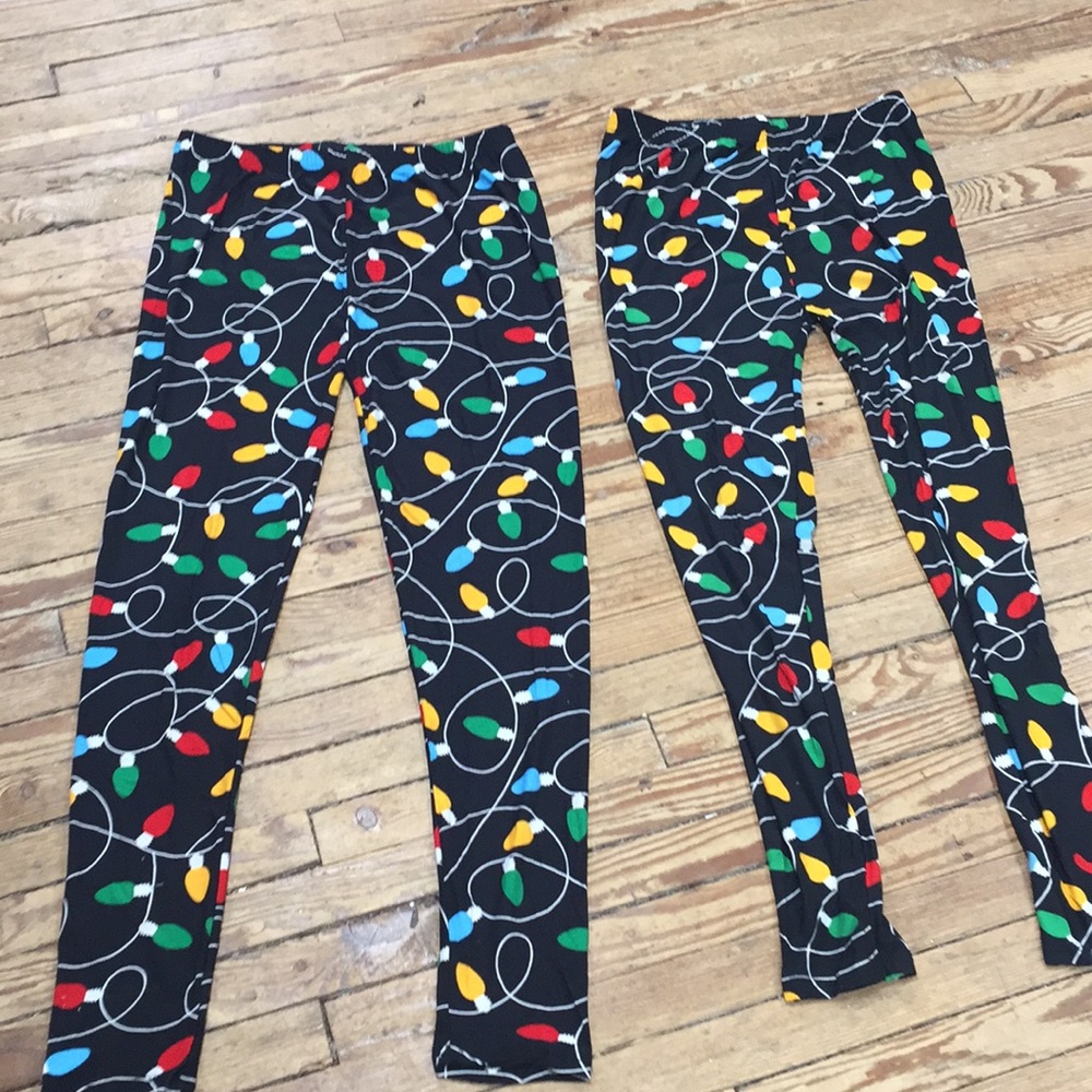 Sale S/M only Christmas Bulbs Leggings S/M 4-10